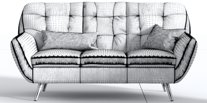 Project 3D Modeling & Visualization: sofa Otto-4