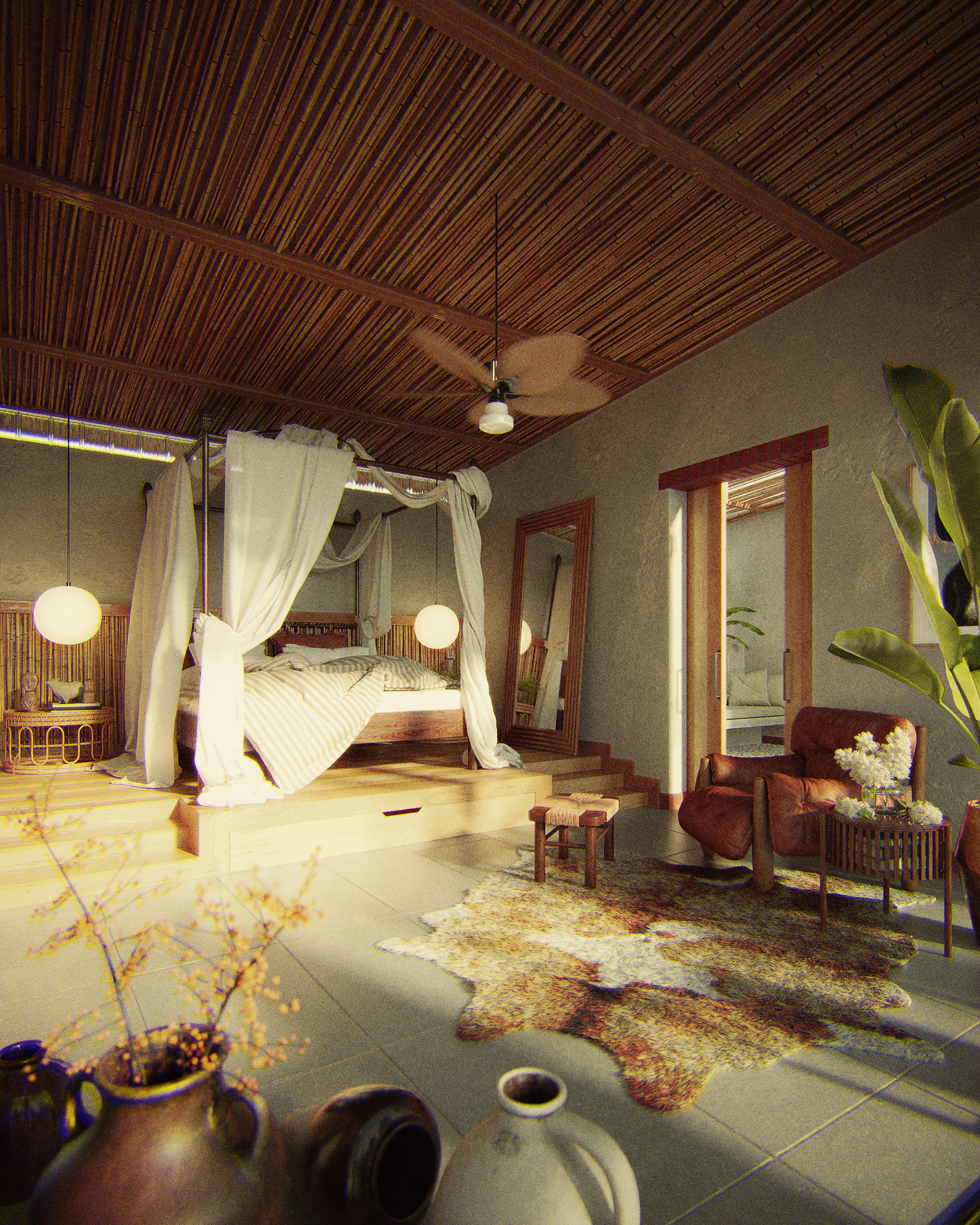 Tropical bedroom( Full CGI)-13