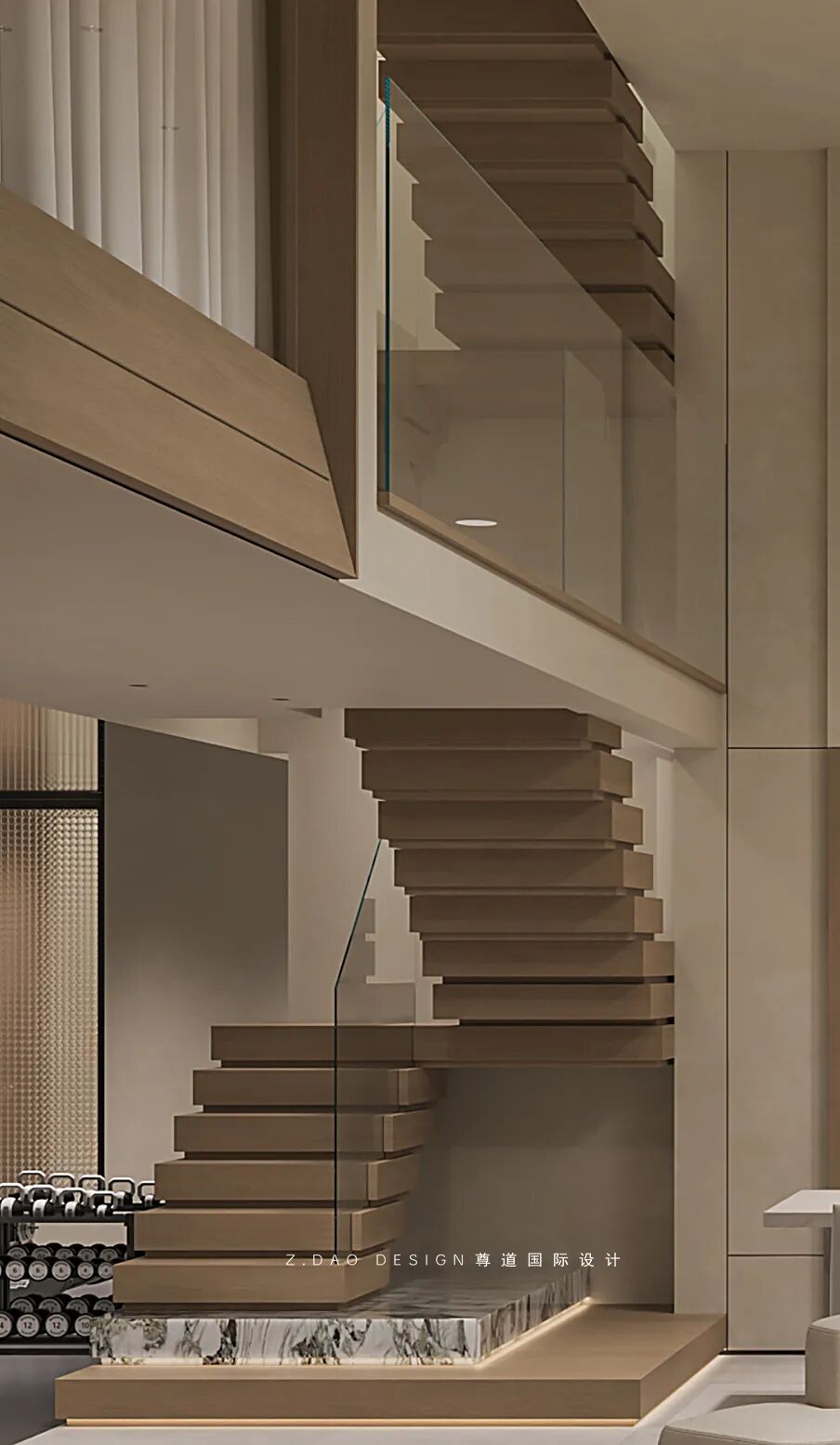 龙湖丽丰·西宸原著400㎡静奢风别墅（《喜 棠》）丨尊道国际设计-60