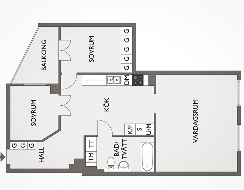 瑞典 73 平米优雅黑白公寓，设计灵感来自经典元素-32