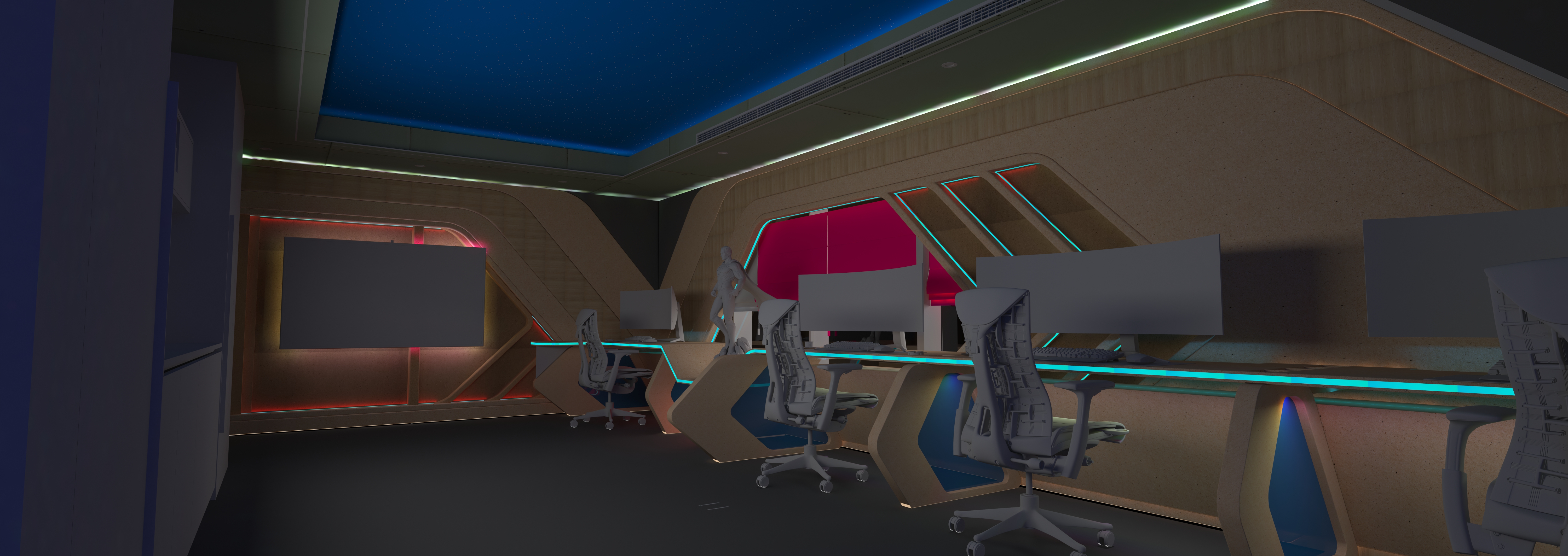 四人游戏室设计-25