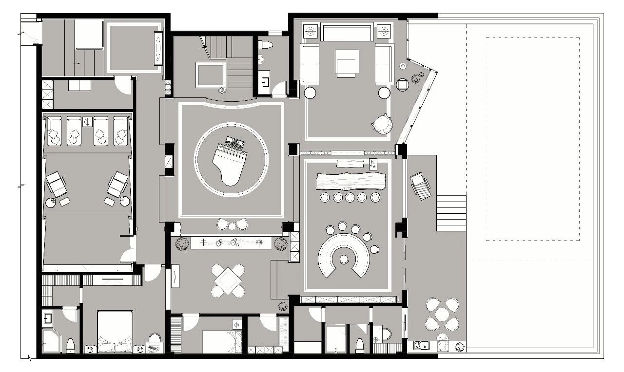 用大理石装点别墅, 黑与白的精致美-48