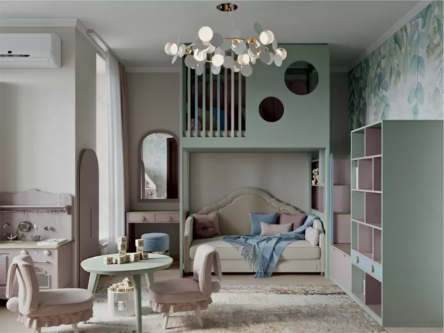 ≡ ➤ Мебель в детскую комнаты девочки 2 лет ⋆ Фабрика мебели «Mamka™» ᐈ Эксперт детского пространства-1