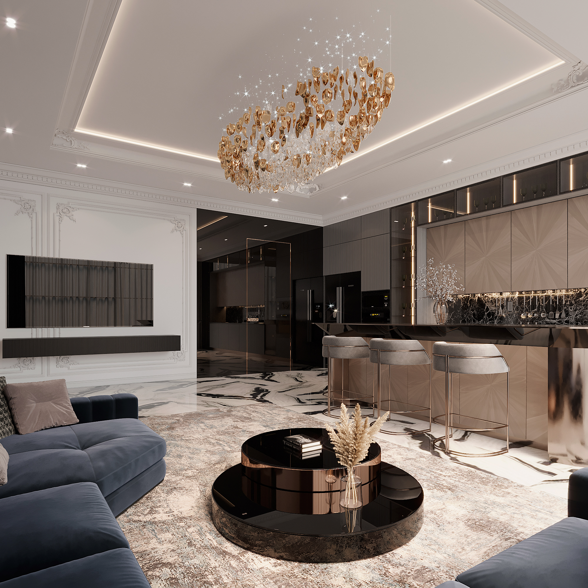 豪华客厅丨Mohammed Yossef-32