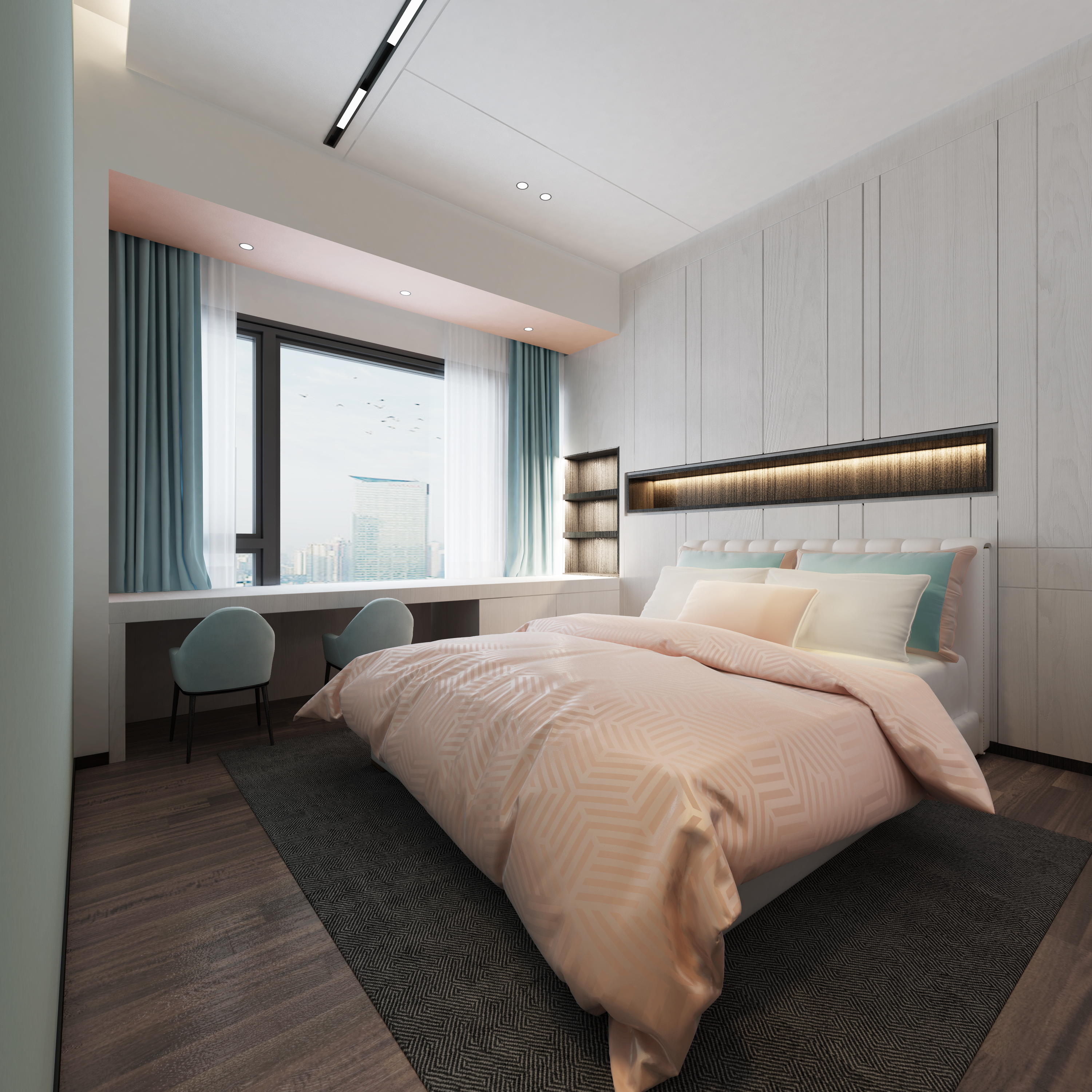 现代简约风打造 100㎡精致温馨家-13