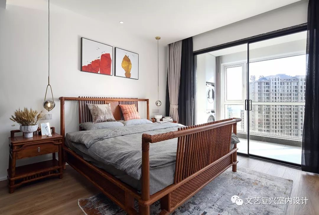 现代禅意新中式——90 后业主的婚房设计-45