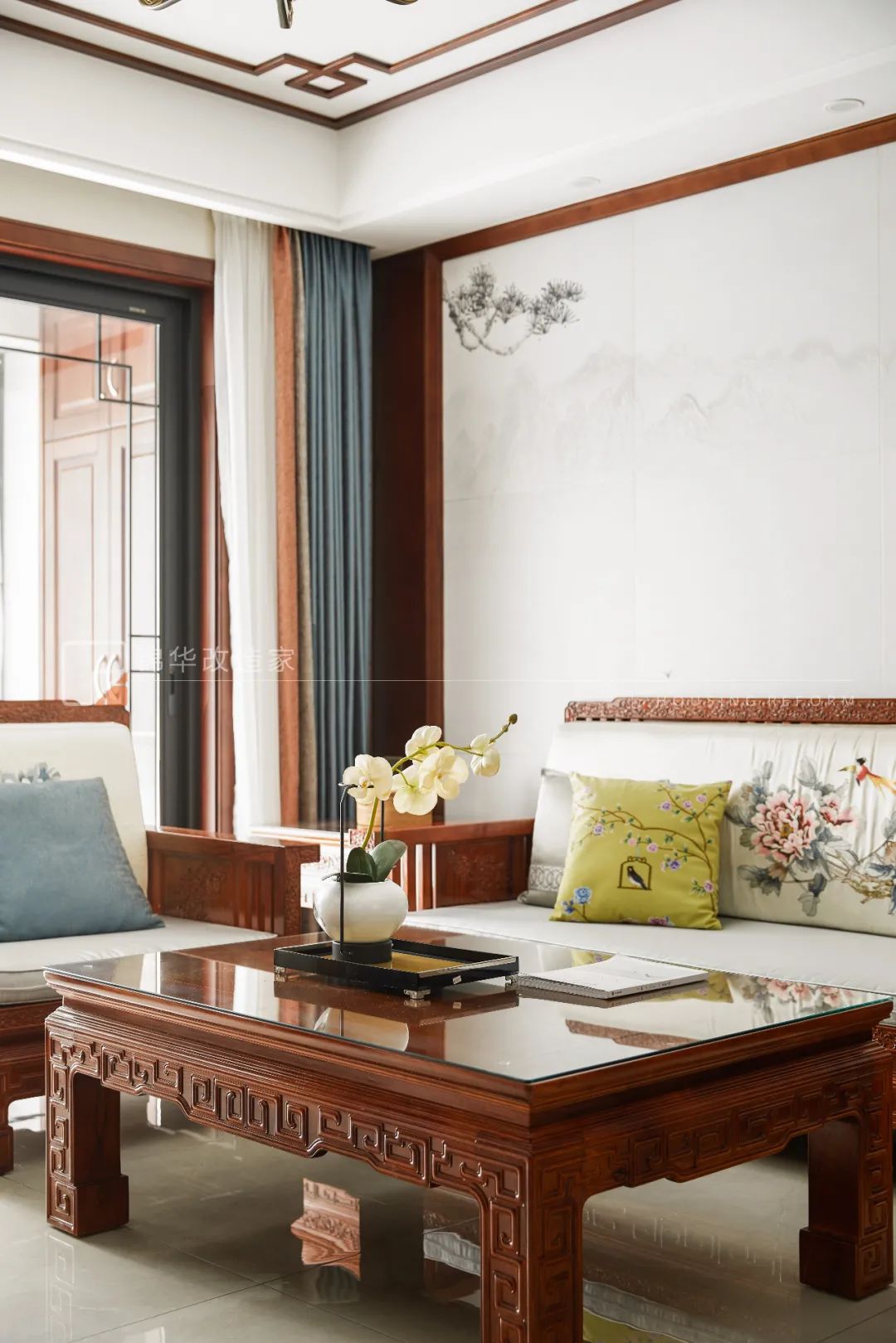 阳光 100 中式养老房 | 新中式风格,红木家具,强大的收纳功能-38