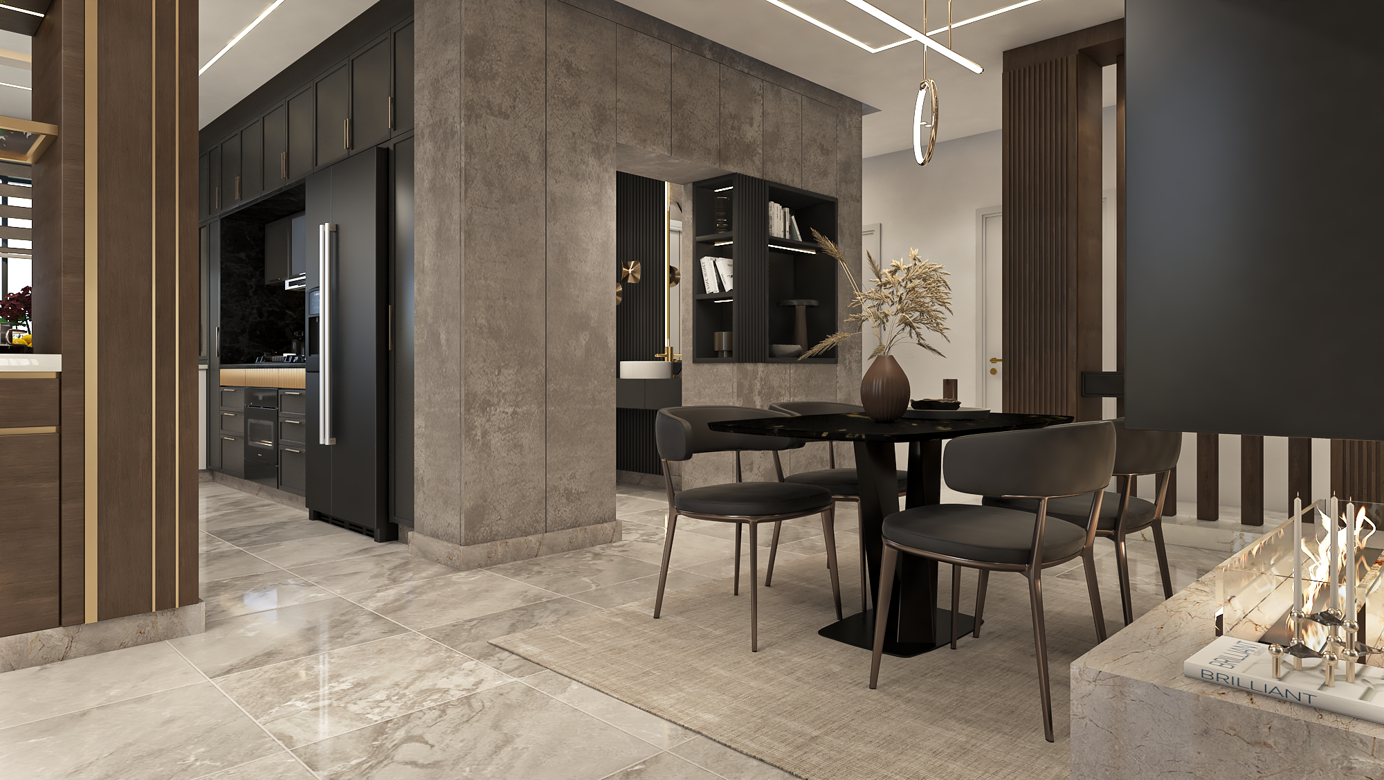 Small & Moody Apartment (Dining & Living Areas)-2