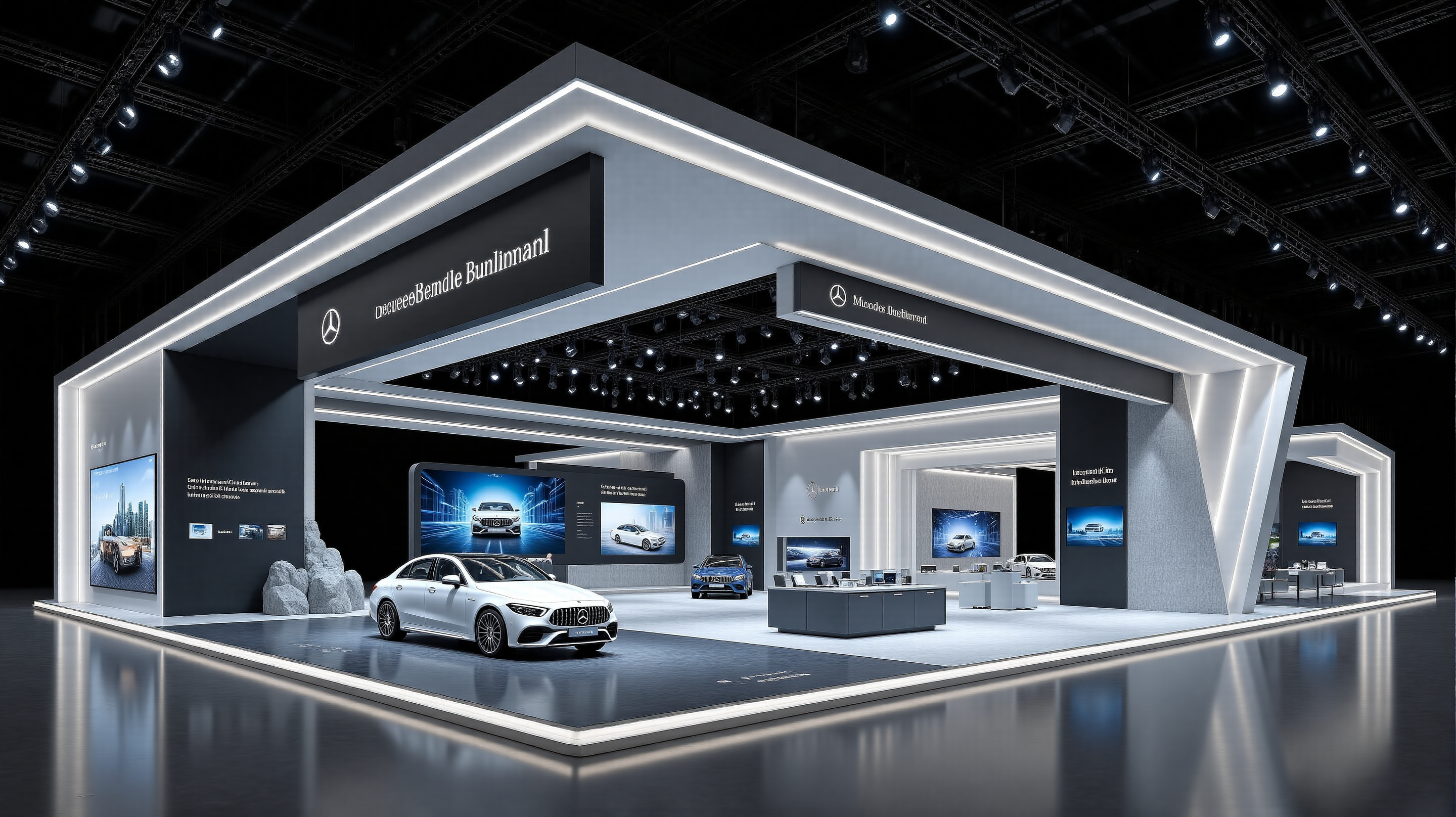 AI奔驰汽车展台设计-3