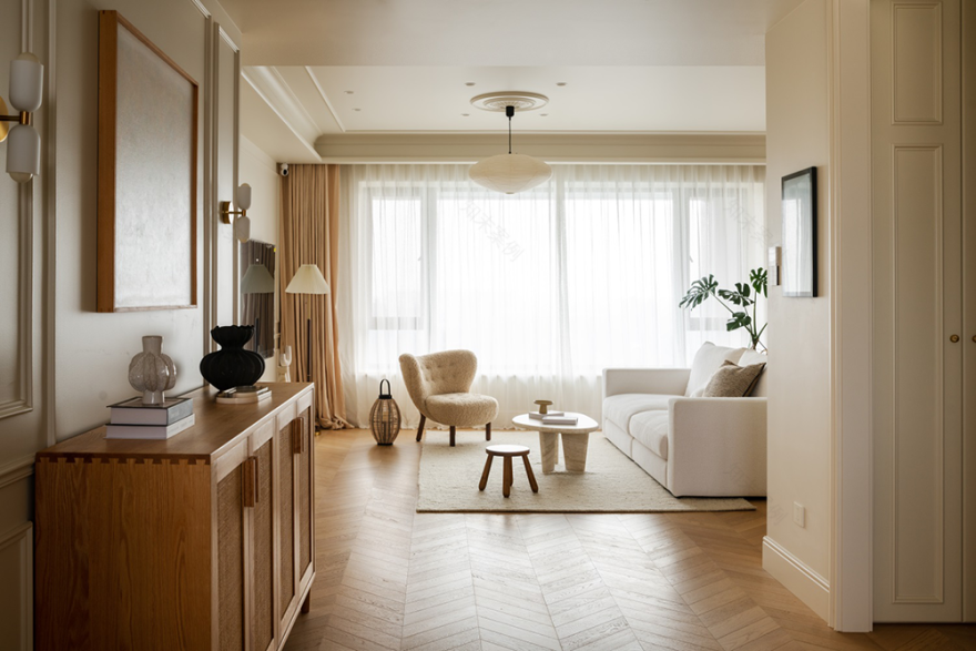 私宅设计丨轻法式+奶油风住宅丨中国嘉兴丨為设计-47