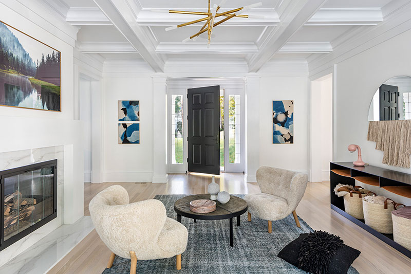 波士顿蓝色客厅美丽后院住宅设计-7