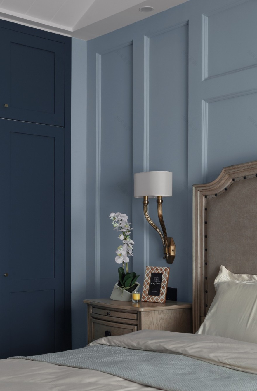 清羽设计 · 成都 178㎡优雅灰蓝家居,打造舒缓港湾氛围-43