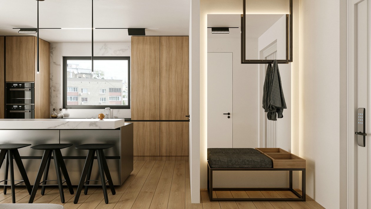 木质+简洁白 干净舒适 温暖住宅-3