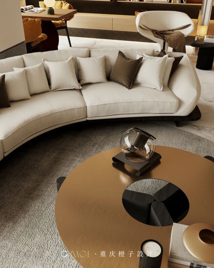 橙子新作||国宾壹号院——醇境·融邸,暖木鎏金-26