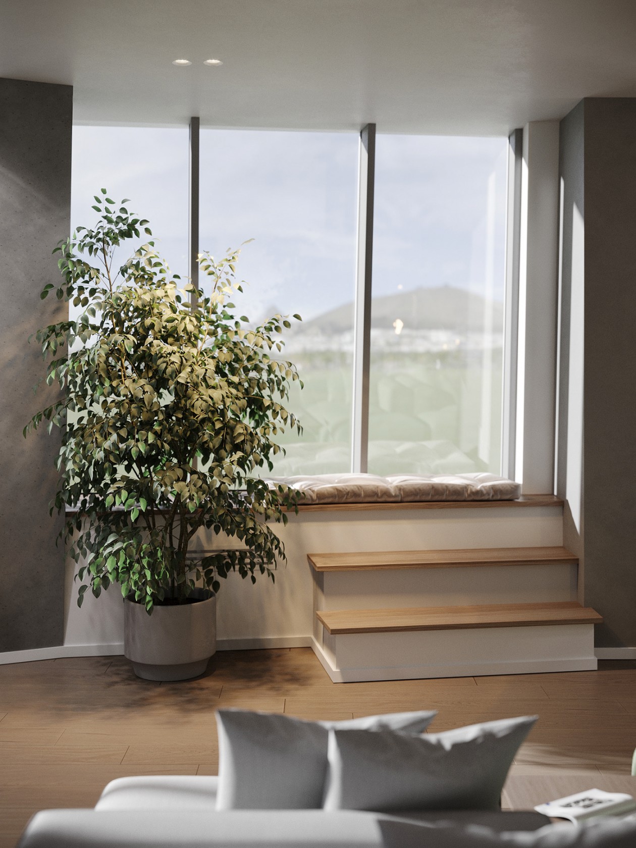 114㎡公寓高级灰+绿色 既清新又舒适-5