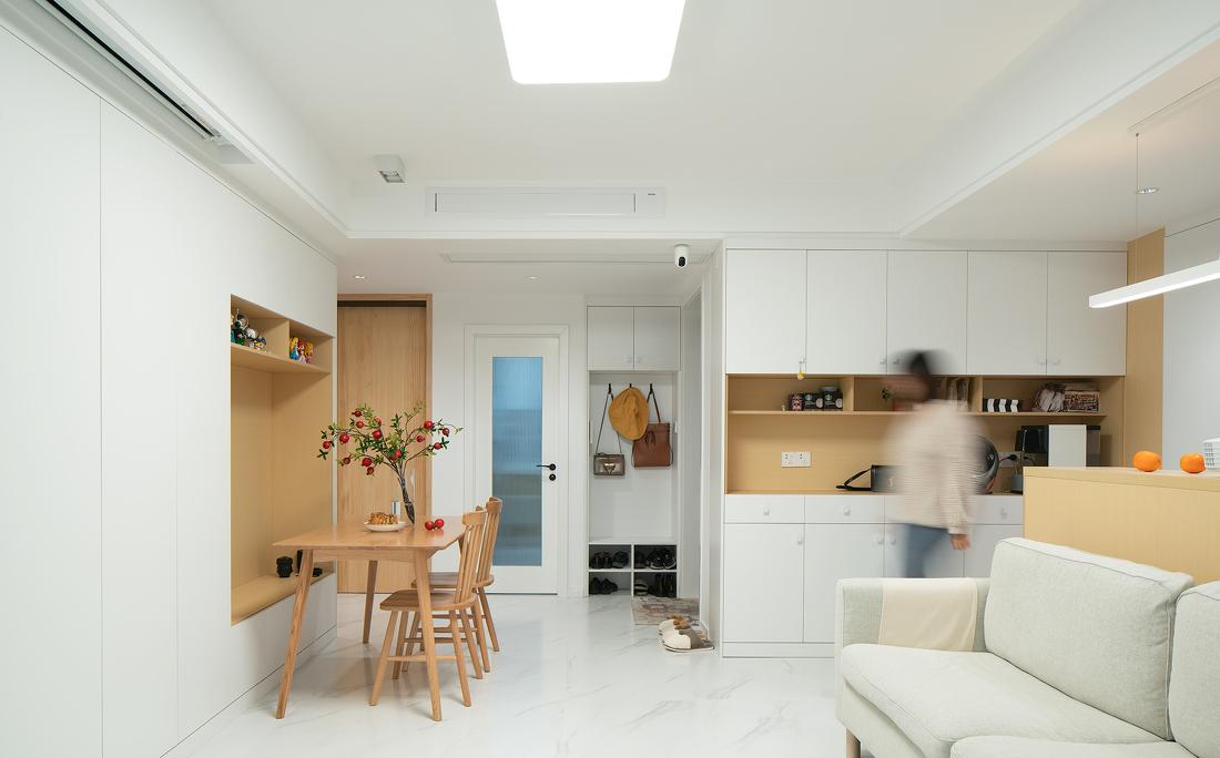 日式原木风超强收纳 140m²婚房设计-15