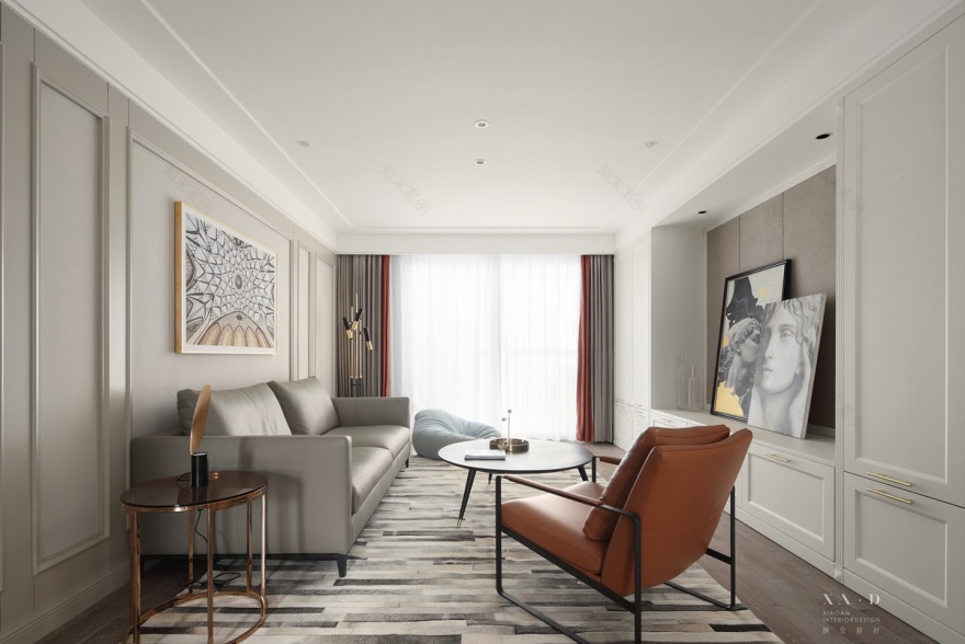 晓安设计 · 虞夏浅梦,融于质感的灰调美式-20