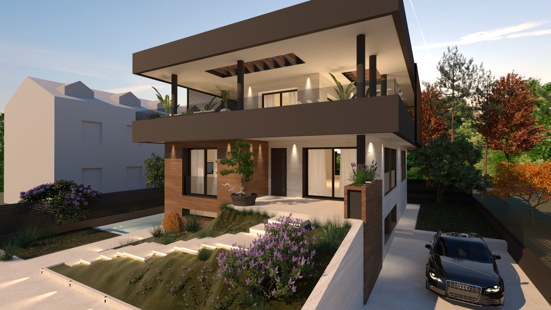 RENDERING AND RENOVATION OF A VILLA IN MILAN-6