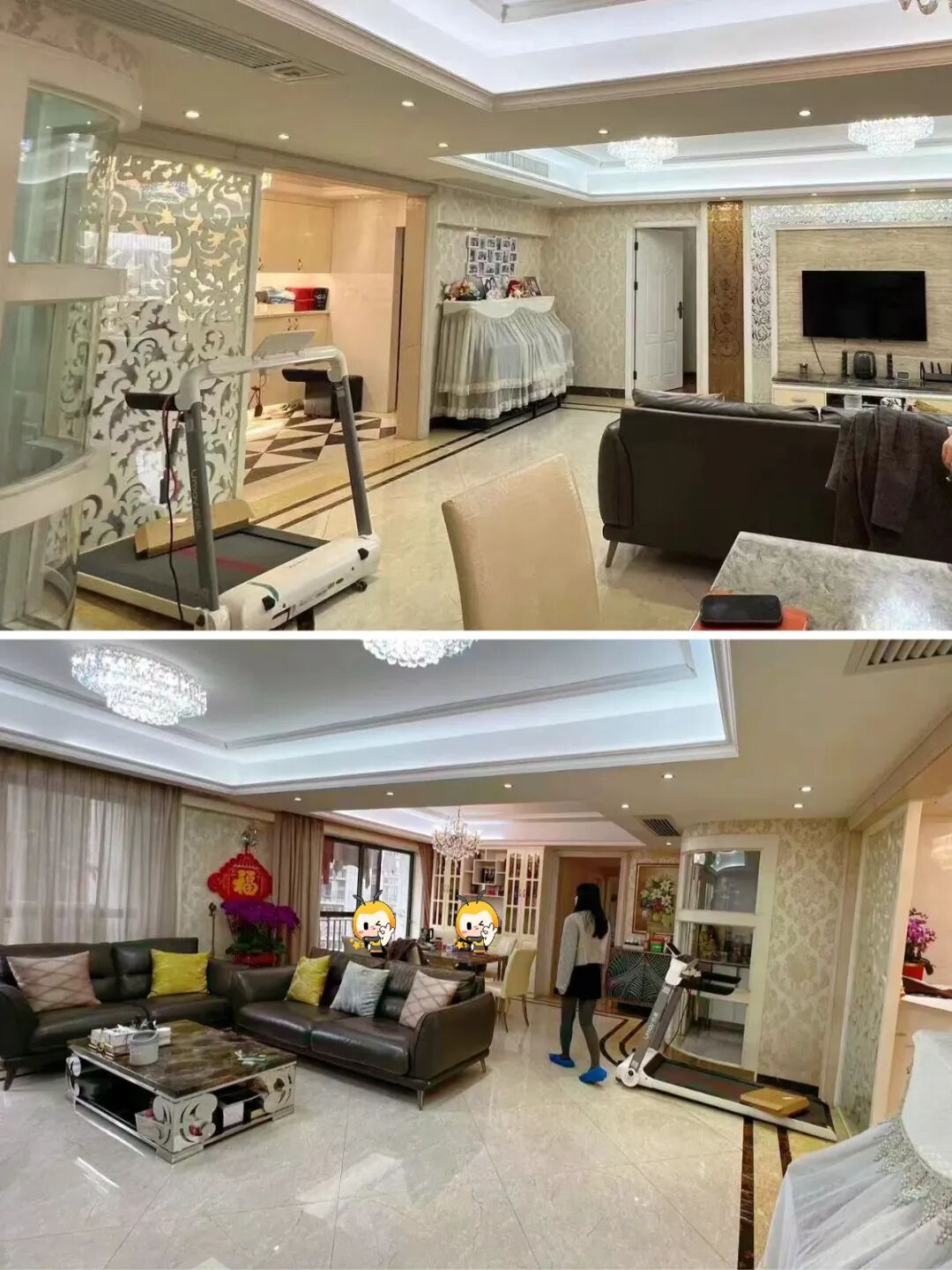 165㎡旧房翻新，老婆坚持装修现代美式风后，收纳多到睡不着！-47