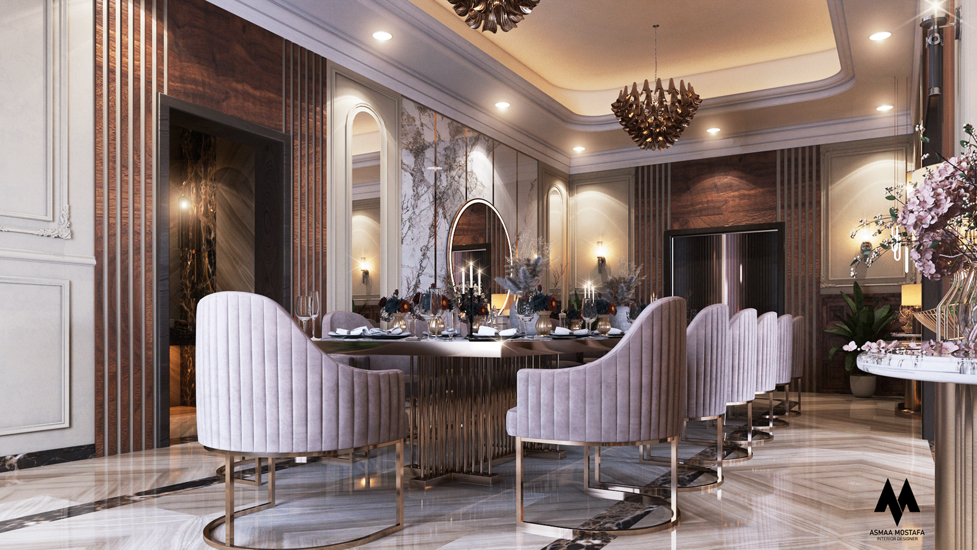 MAJLES,DININGROOM 及 WASH AREA 设计丨卡塔尔多哈-4