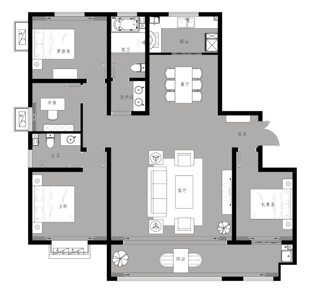 奥达花园二期样板间丨中国临沂丨北京筑思装饰-42