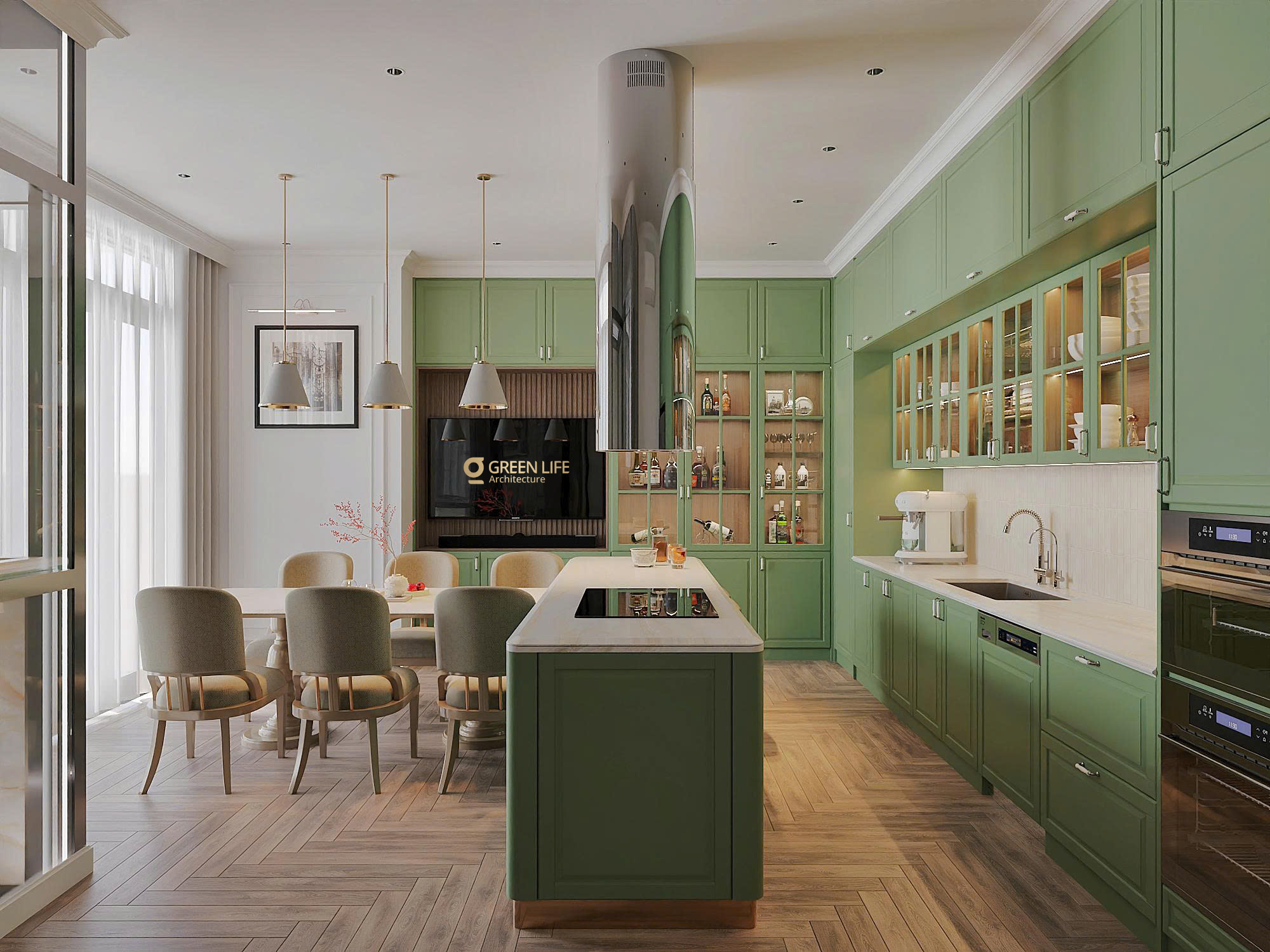 Neoclassical Townhouse Design | Green Life Architecture-10