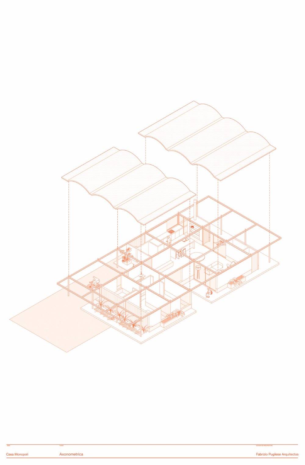 阿根廷Monopoli 住宅，金属框架+瓷屋顶(2021)(Fabrizio Pugliese)设计-48