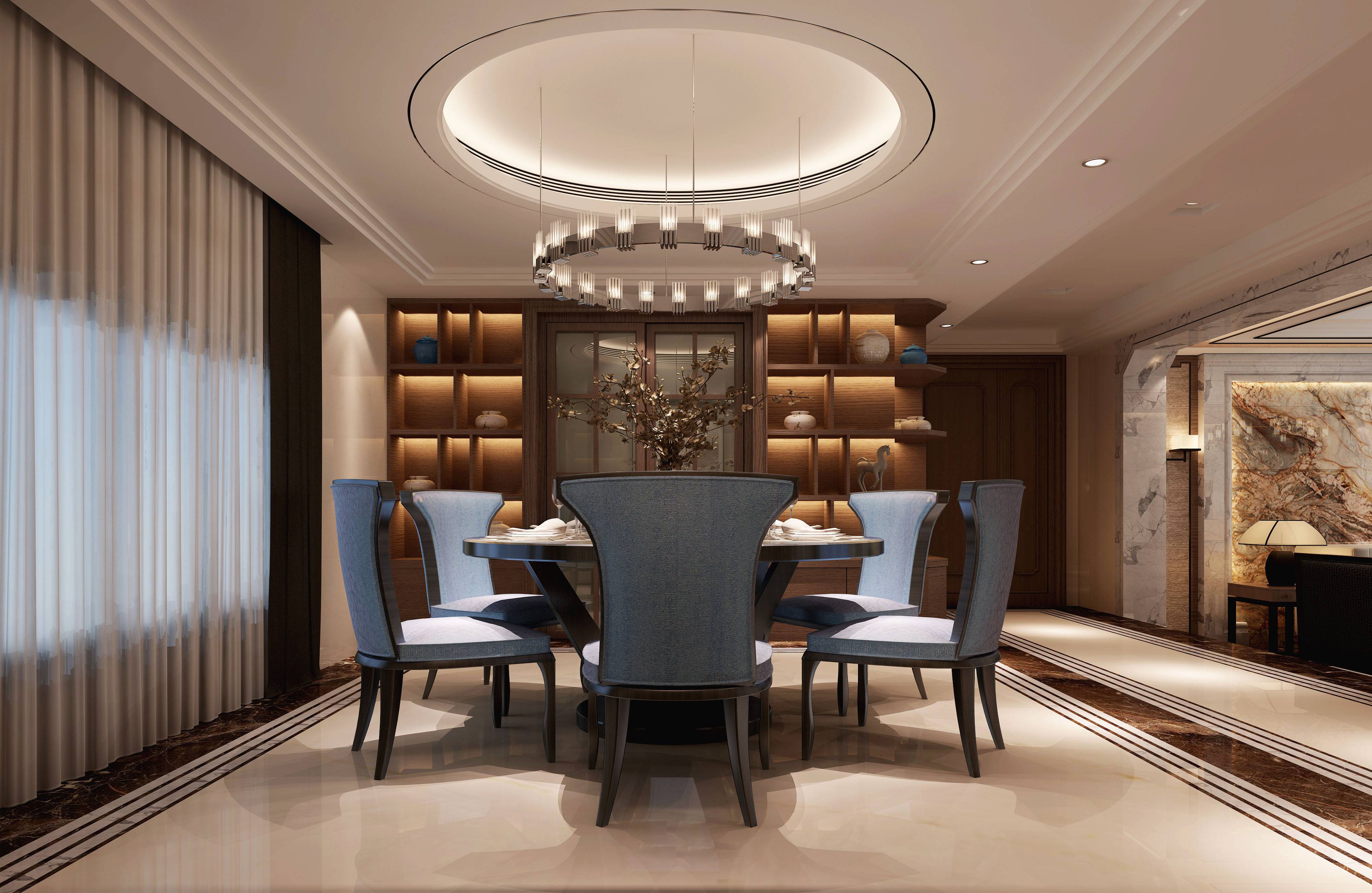 新中式 中式古典 奢华家装别墅样板房-18-12