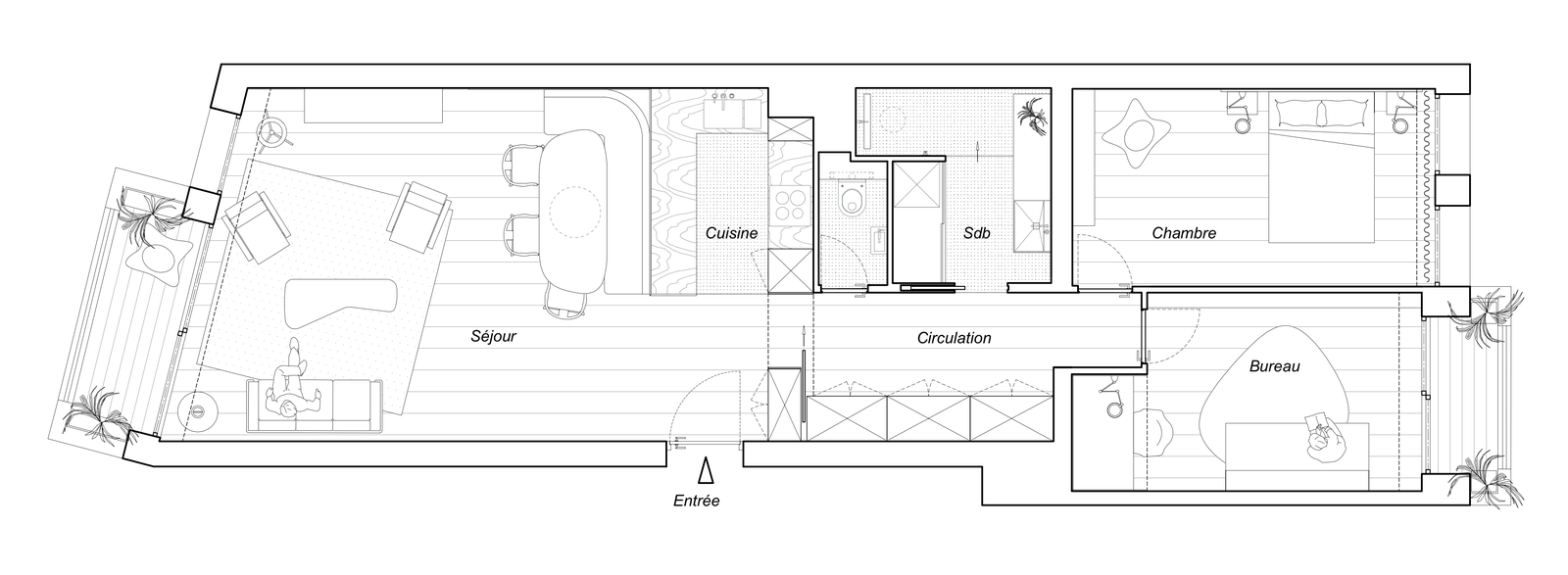 巴黎 70 平米公寓的现代改造 | 留住美景，融入温馨-29