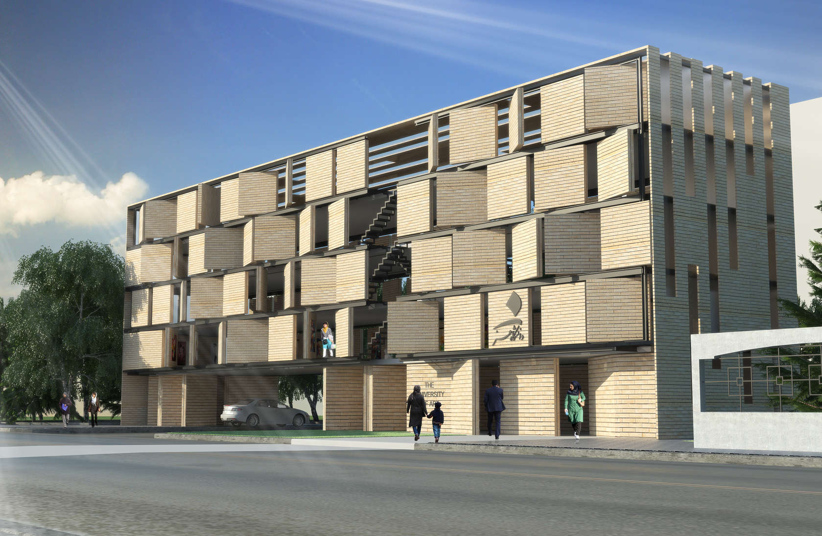 艺术大学入口,独具匠心的设计-0