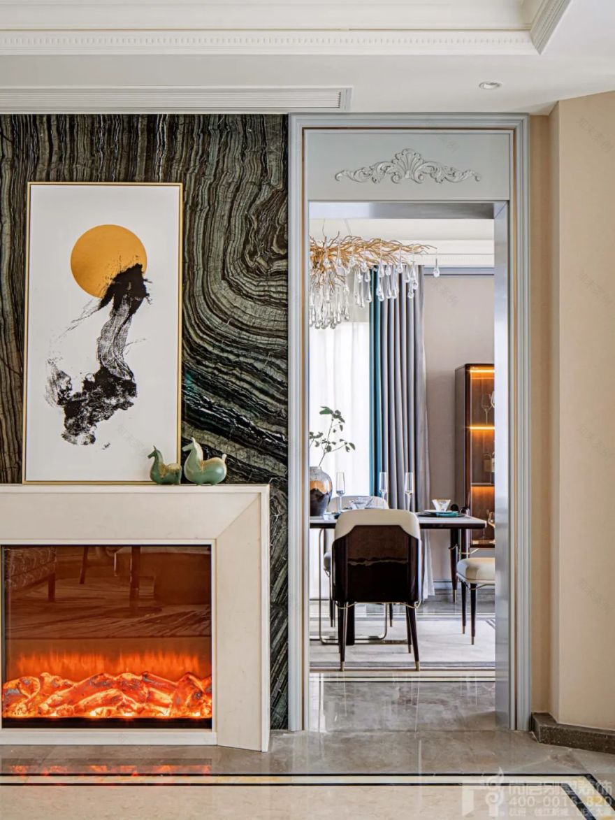 欧式混搭优雅空间丨中国杭州丨尚层别墅装饰-26