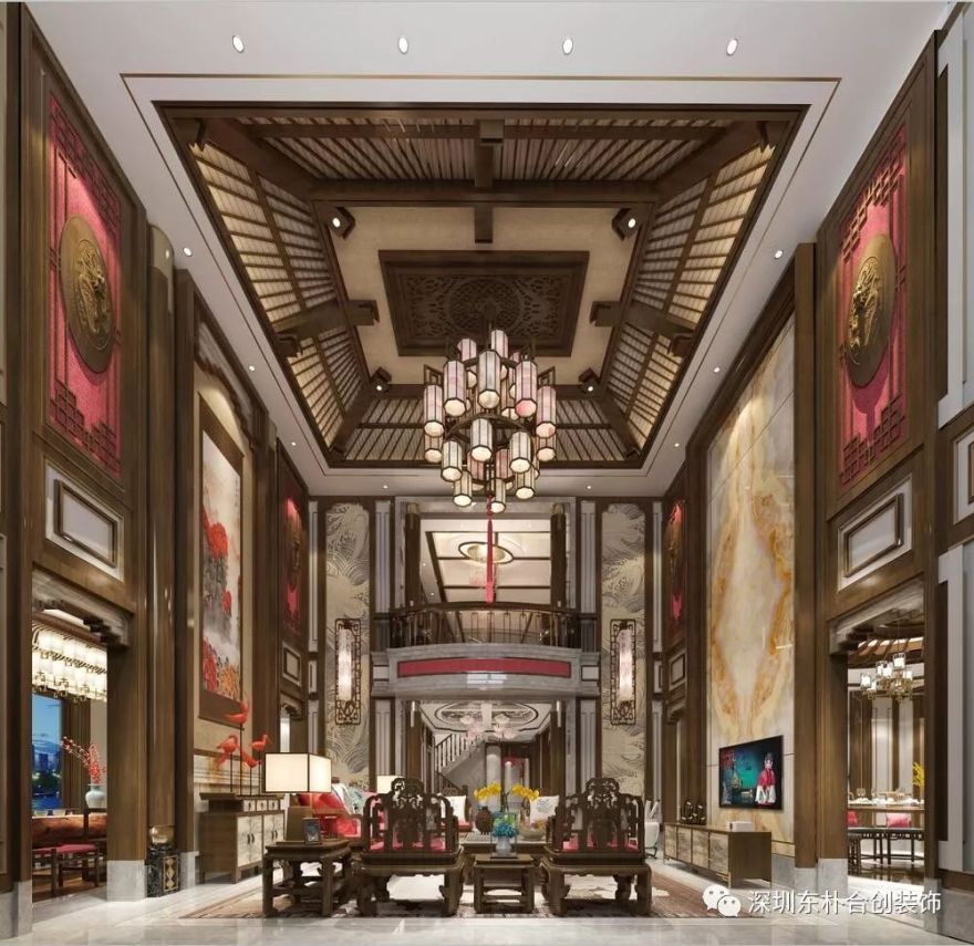 乐湾国际别墅新中式设计,传统与现代的完美融合-23