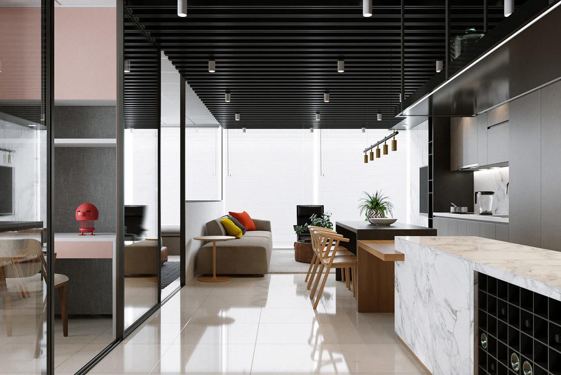 
50㎡小公寓开放式装修，简洁又不失格调 -5