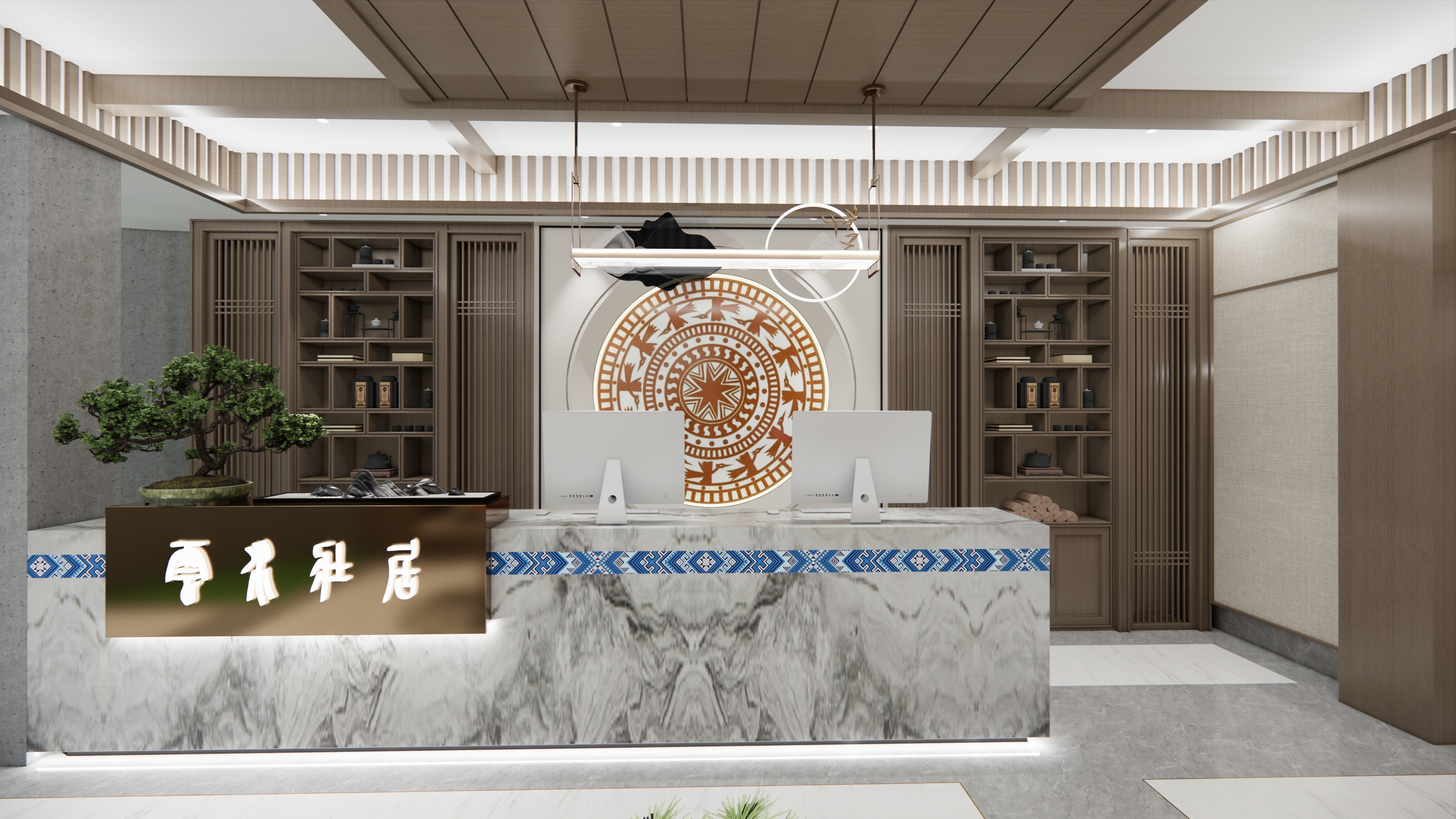 广西某民宿大厅设计-1