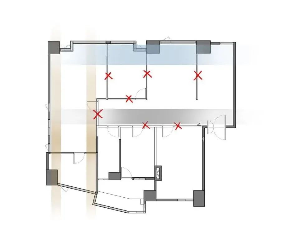 客厅变成大“广场”，139㎡可开可关的超大空间 | 虫点子新作-5