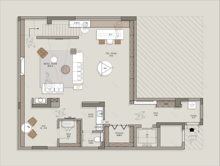 武汉450㎡静谧别墅,现代东方丨中国武汉丨卓元设计-67