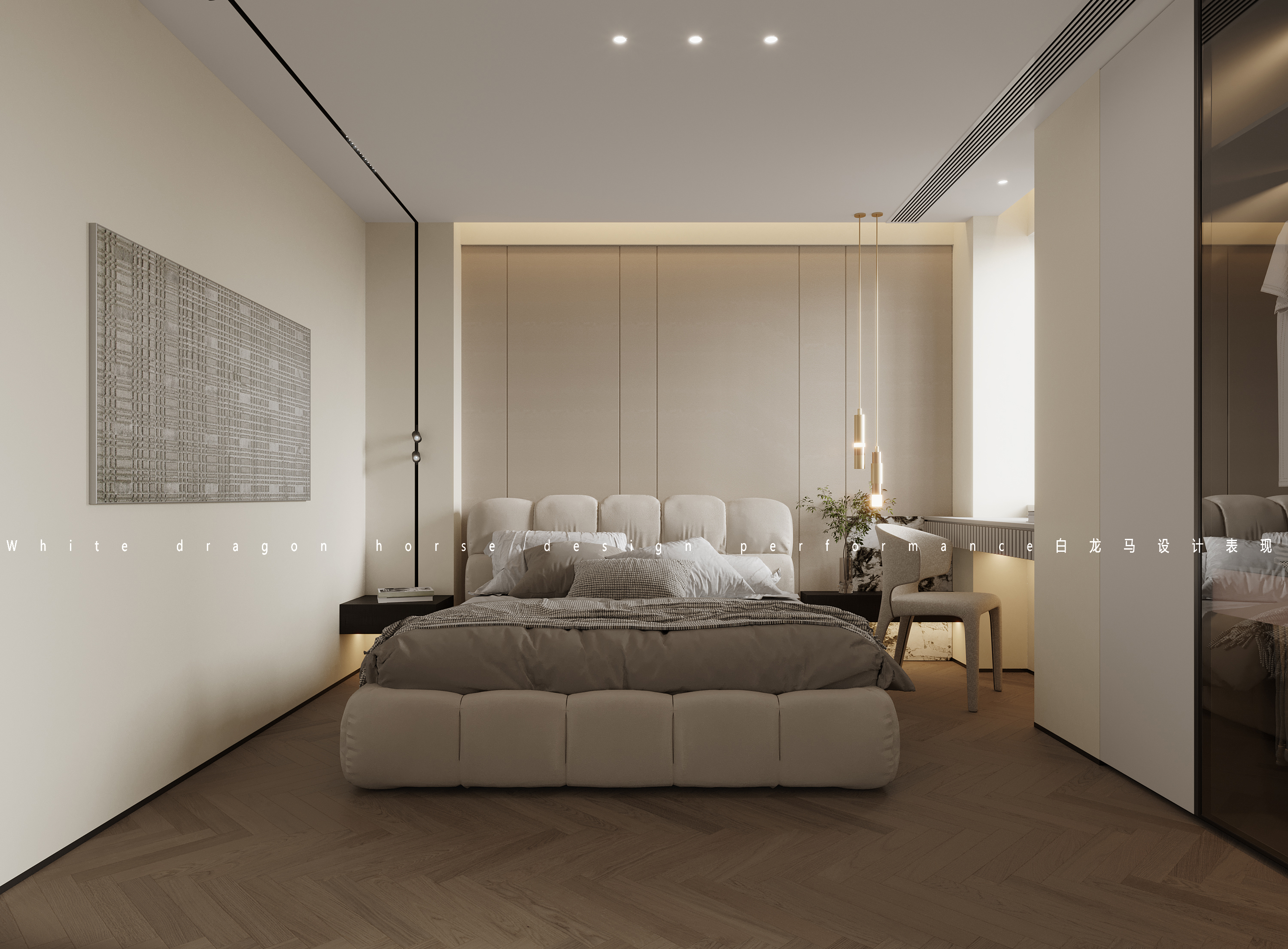 现代轻奢别墅——白龙马效果图-4