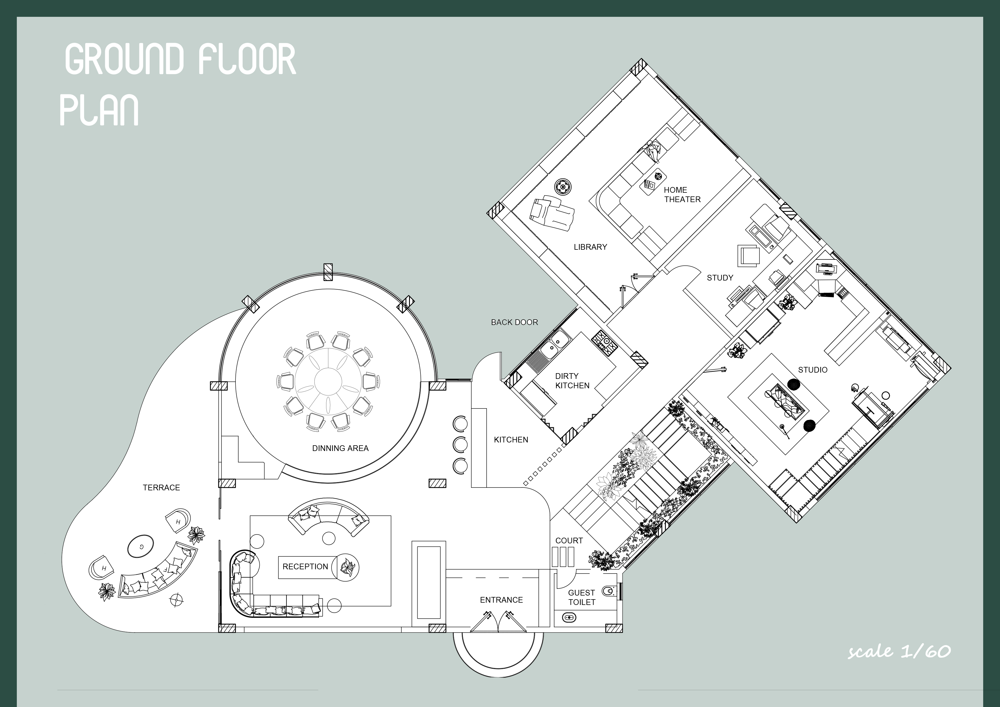 亲自然别墅室内设计丨Prof. Tariq Rashed-8