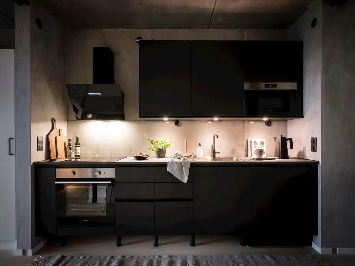 工业风 46m²小户型，原始混凝土墙的独特魅力-9