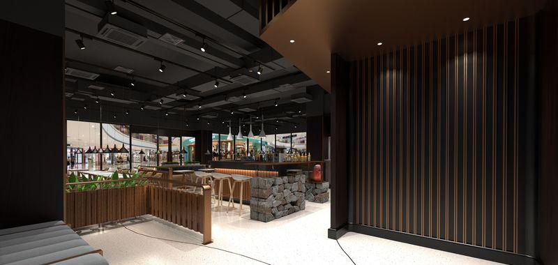 融合火木石的烧烤店设计-10