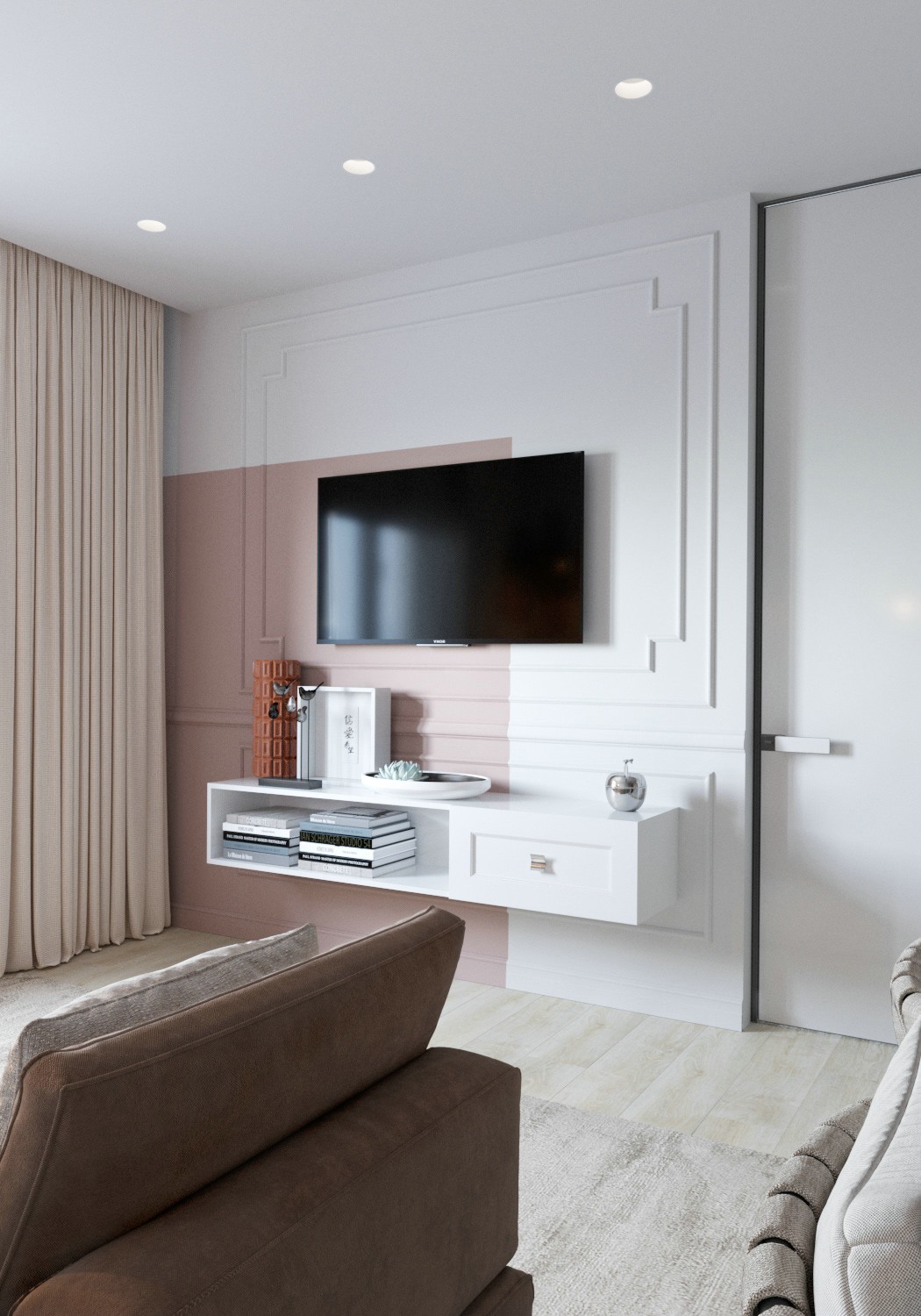 粉色系北欧风，少女心爆棚的设计-1