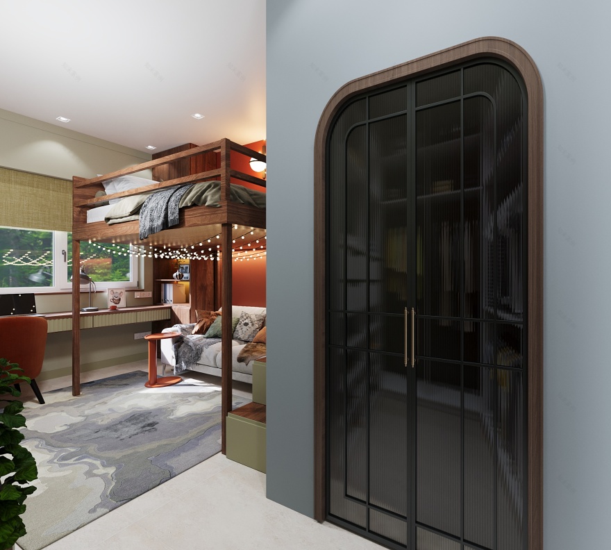 Boho-Scandinavian Two-Story Family House-32