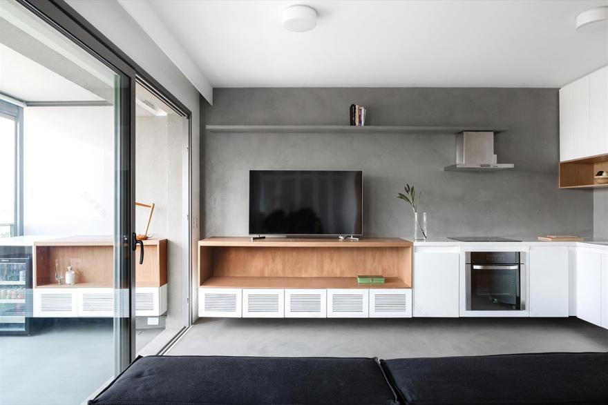 巴西 Euzébio 公寓 | 经济型设计下的多功能空间-9