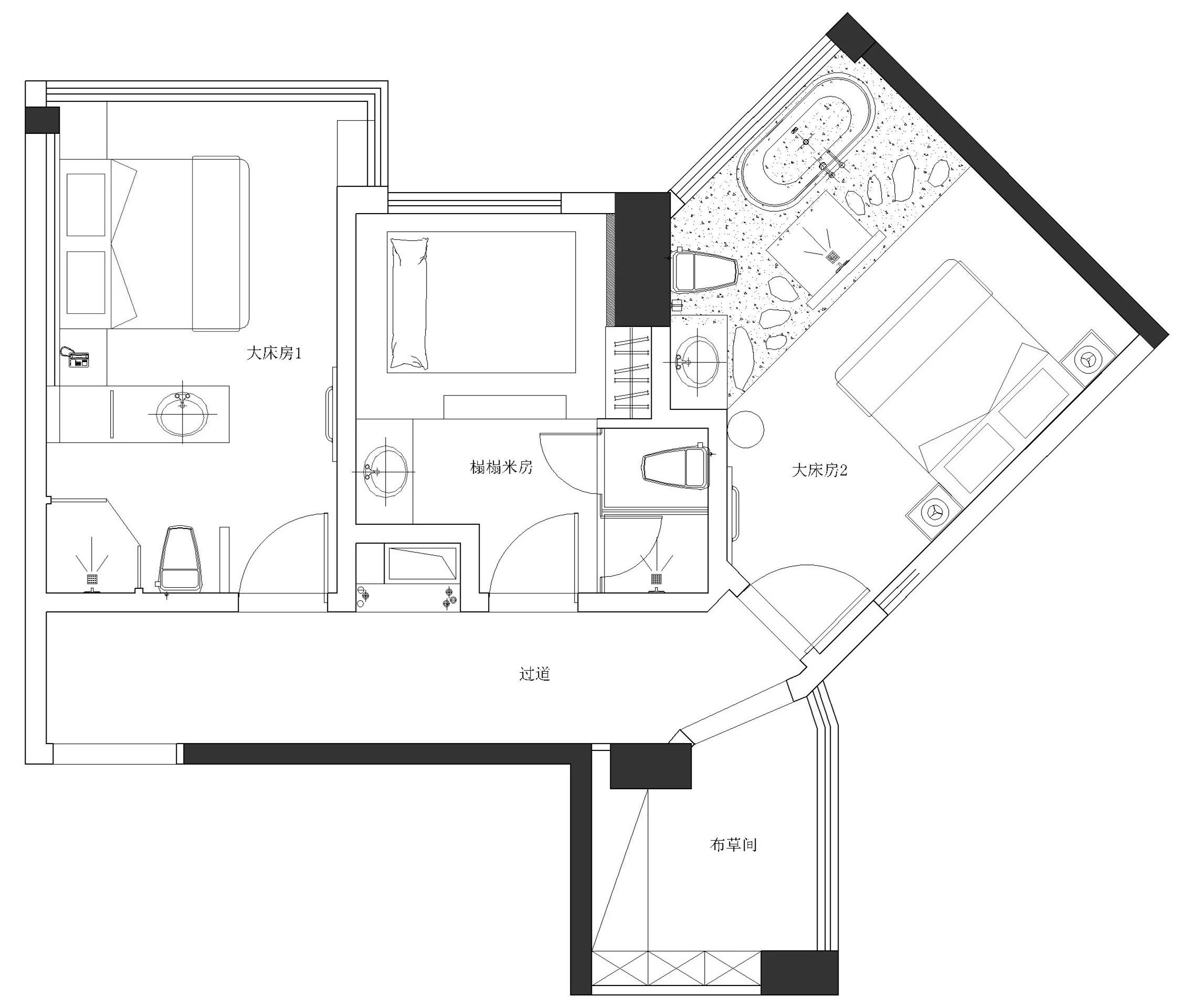时代豪苑 — 60㎡名宿，前卫炫酷黑白灰-11