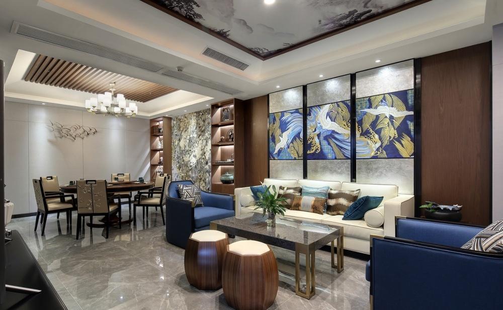 南京欣尚办公室设计 | 新中式奢华与大理石的完美结合-6