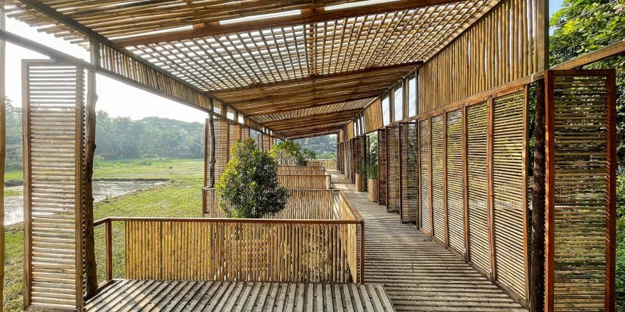 孟加拉乡村竹木餐厅 | 顺应季节的环保设计-0