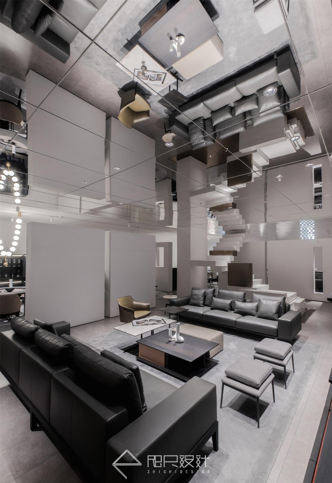 半墙设计、镜像交错,打造个性家居空间-27