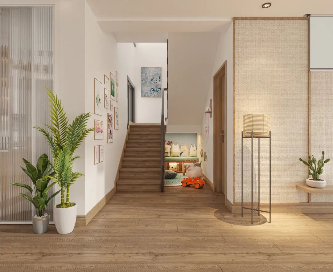 现代原木风四室一厅设计丨业之峰装饰-20