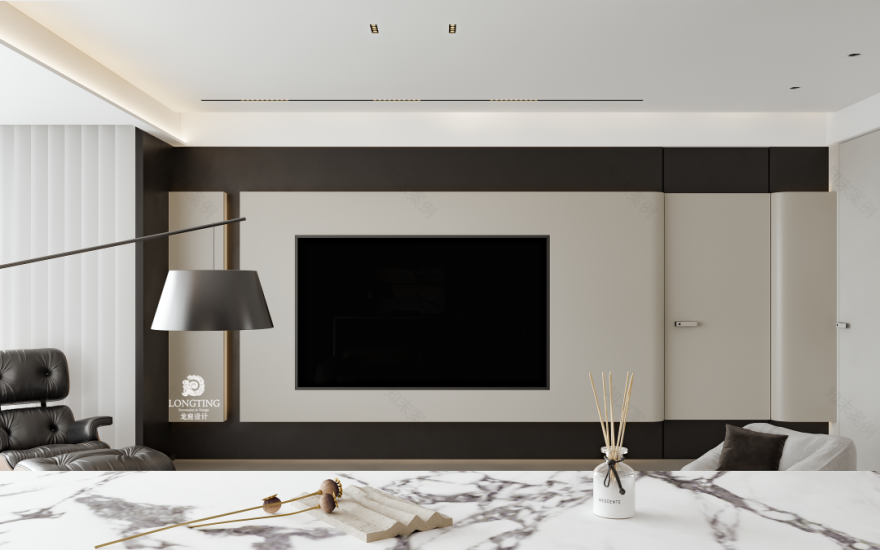 忆境府·现代简约生活空间丨龙庭设计-15