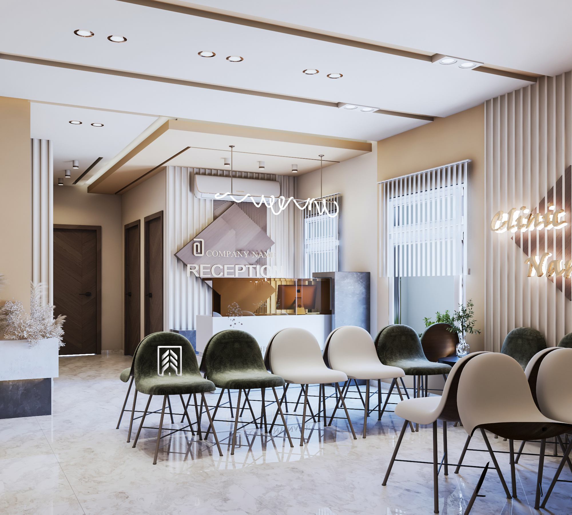 当代诊所接待处设计丨Design Architecture & Decoration-7